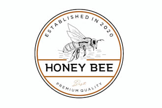 design amazing modern hornet,bee business logo