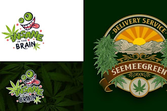 design modern cannabis hemp, weed, cbd dispensary logo
