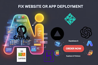 fix website or app deployment issues on vercel, netlify, firebase, or server