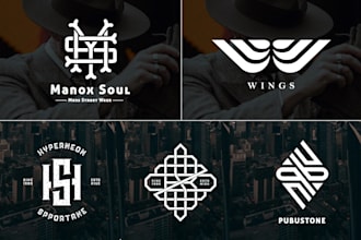 do luxury fashion clothing brand business monogram logo design for you
