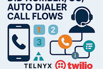 setup sip trunk did number cc auto dialer, call flows using twilio account IVR