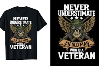 design professional veteran t shirts