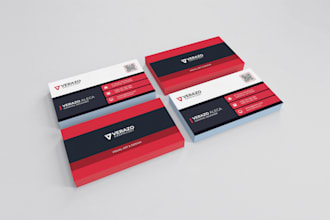 professional business card design with print ready file in 10hours