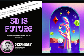 create a 3d interactive website with three js and webgl