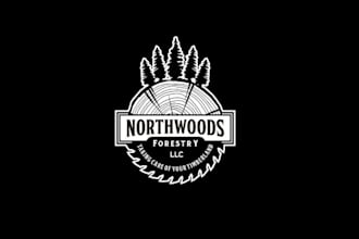 design corporate north woods forestry logo