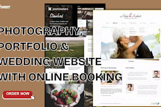 build photography website, portfolio and wedding website with online booking