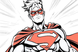 draw superhero character for you