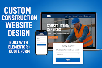 design a high converting construction website with conditional logic form