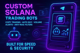 build solana trading bot copy trading bot, volume alert bot telegram trading bot