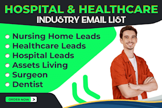 provide you valid email list of hospital or healthcare industry