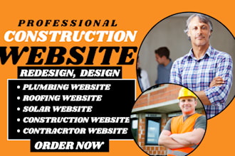 construction website, business website, contractor website, wordpress website