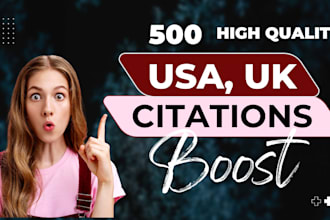 add your business on top 500 USA, UK local SEO citations and directories