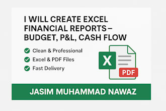 create professional excel sheets, budget templates, and financial reports