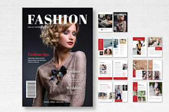design redesign attractive magazines  editorial lookbook cover, edit newsletters