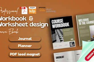 design canva editable worksheet, workbook, journal, planner, canva ebook KDP