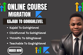 migrate online course from kajabi, kartra website to gohighlevel, ghl setup
