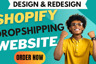 build design beauty fashion shopify  store redesign dropshipping ecommerce