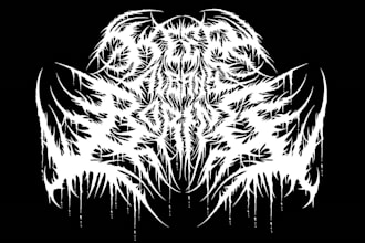 draw custom death metal logo for your need