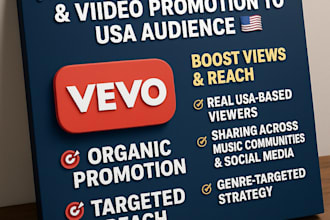 do organic vevo marketing and video promotion to usa audience