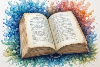 draw book illustration in watercolor
