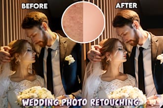 retouch wedding photos, bridal portraits and headshots