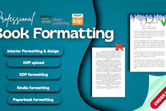 format interior manuscript, kindle ebook, paperback, publish amazon kdp upload