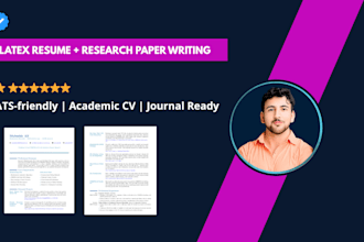 build an ats friendly latex resume, CV and research paper for tech and academia