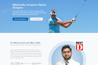 design a professional orthopedic clinic or doctor website