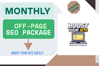 boost your site with monthly manual off page SEO