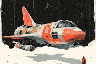 create vehicle and spaceship concept art for you