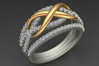 model 3d jewelry design, jewelry cad modeling, 3d ring design, rhino and zbrush
