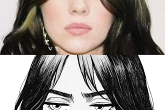 te haré un retrato en estilo anime personalizado