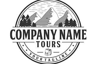 design unique mountain logo for your company