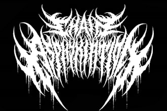 design black death brutal doom metal logo for band
