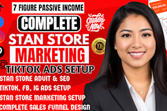 generate 7 figure sales for stan store, stan store marketing, tiktok ads setup