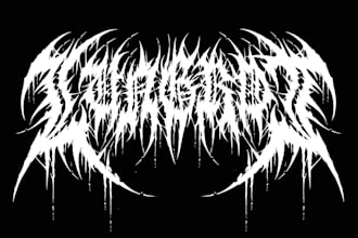 custom black, slam, death metal logo for your band