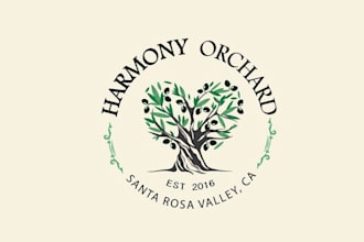 design high resolution a unique olive tree logo