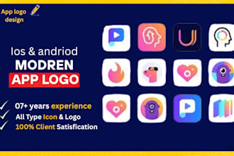 do design modern professional clean app logo or app icon