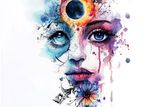 custom a watercolor tattoo design
