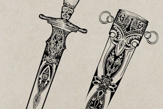 create engraving style tattoo designs