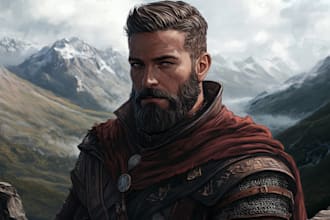 draw dnd character art, illustration, concept art, commission art
