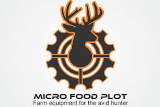 design traditional deer hunter or mini farmer logo