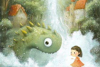 paint beautiful children picture book illustrations for you