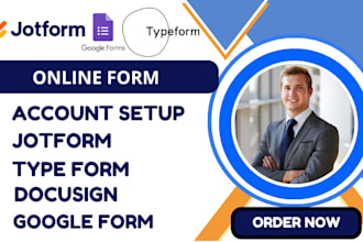 create online form, jotform, google form, type form, online survey, custom form