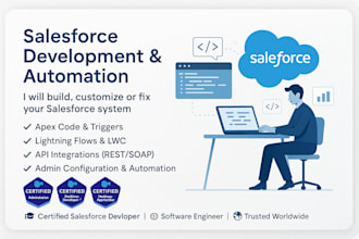 be your salesforce developer for apex, integrations, flows, and lwc