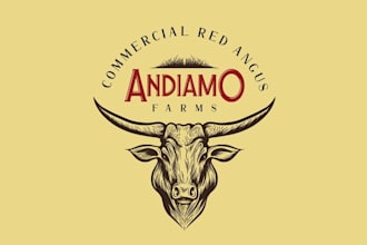 design super a vintage farm powerful logo