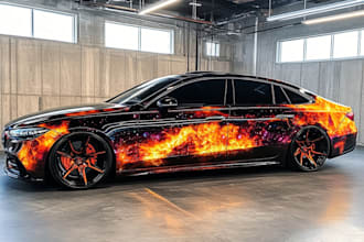 do car wrap, car wrap design , van wrap design, truck design