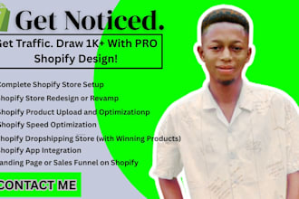 create shopify website redesign shopify landing page shopify dropshipping store