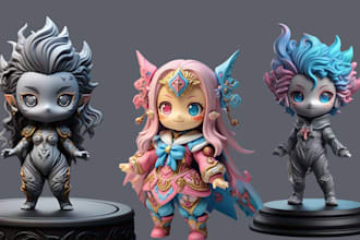 sculpt custom 3d labubu doll toy anime 3d toy 3d labubu figurine 3d printing stl