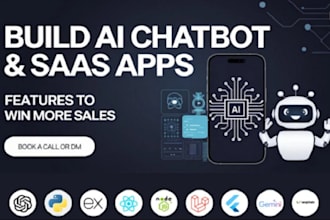 develop ai agent , chatbot, saas website automation and machine learning apps